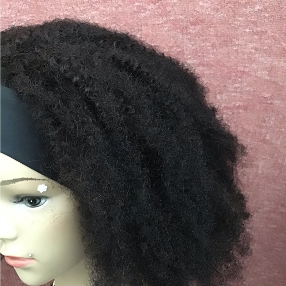 Kinky Synthetic Afro Headband Wig Curly Half Wig For Woman - Picture 4 of 11